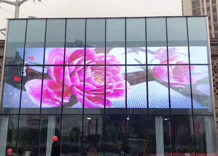 Lange Lebenszeit-Werbungs-transparente geführte Innenanzeige mit Glaszwischenwand